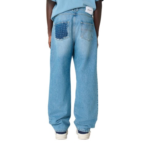 JEANS PATCHWORK RELAXED LIGHT BLUE