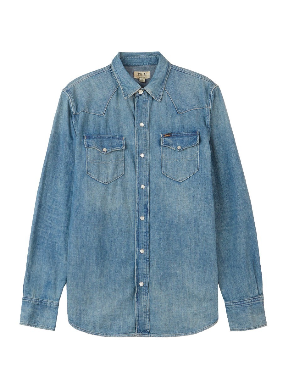 SHIRT SLUB WESTERN DENIM BLUE