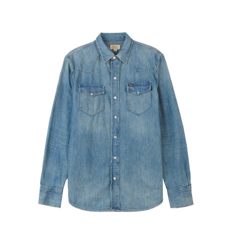 SHIRT SLUB WESTERN DENIM BLUE