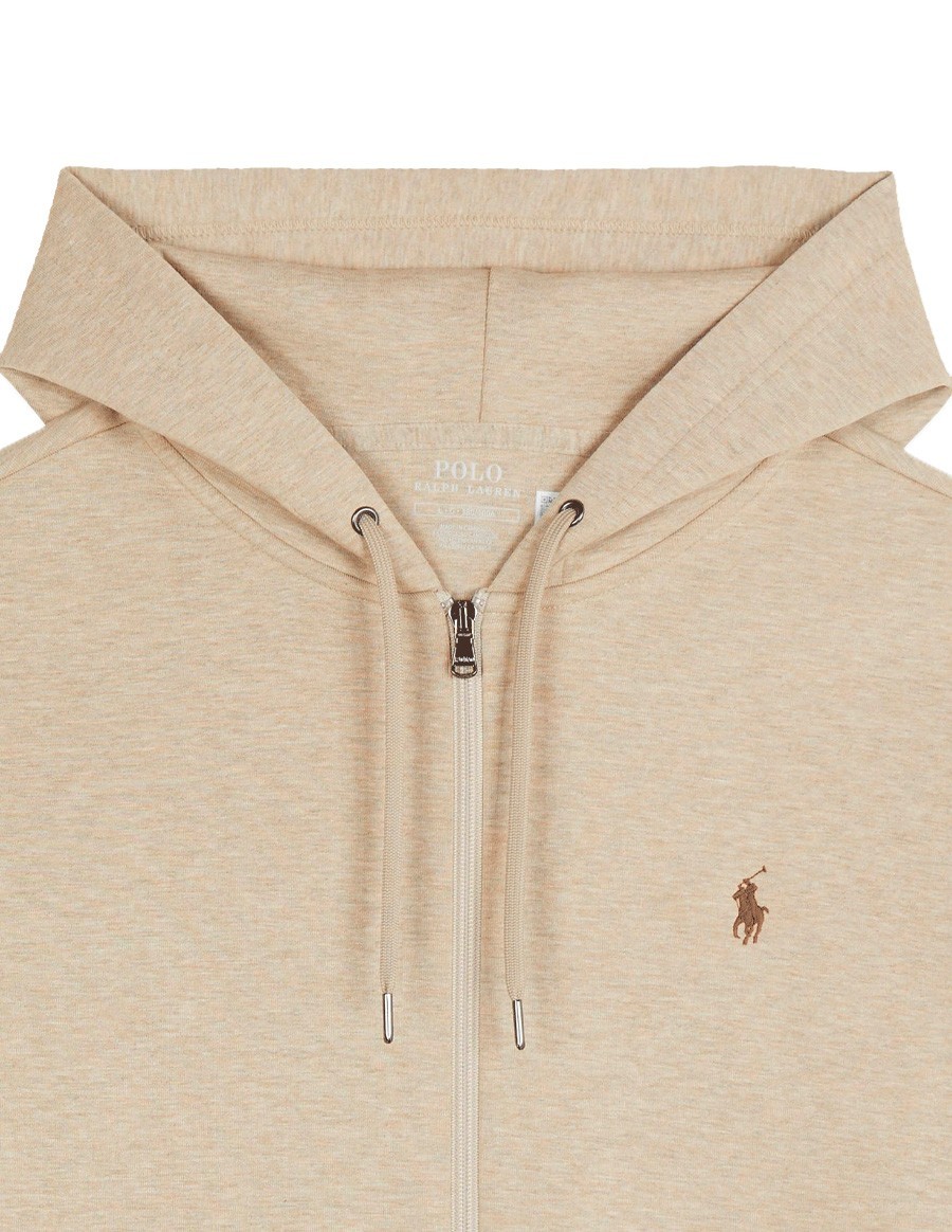 HOODIE FULL ZIP BEIGE