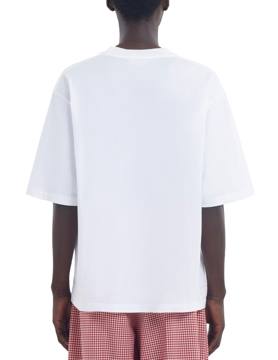 T-SHIRT POP FIELDS MARNI BLACK LOGO WHITE