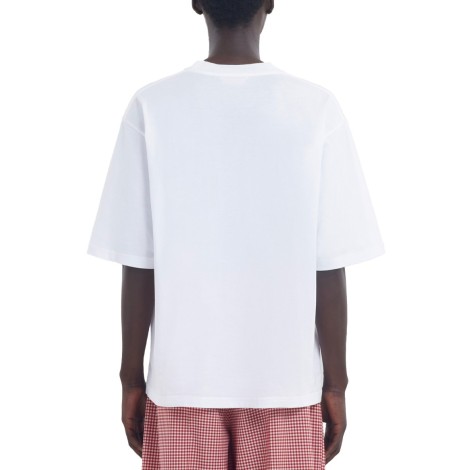 T-SHIRT POP FIELDS MARNI BLACK LOGO WHITE