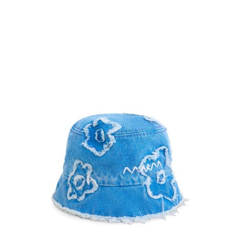 BUCKET HAT PATCH DETAILS LIGHT BLUE DENIM