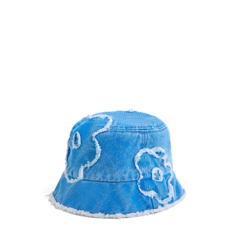 BUCKET HAT PATCH DETAILS LIGHT BLUE DENIM