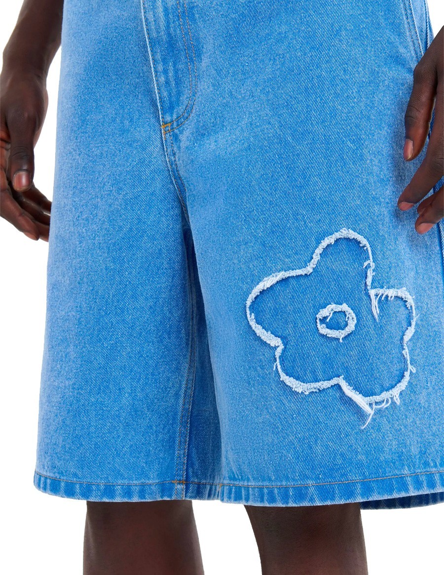 SHORT DILLIES PATCH LIGHT BLUE DENIM