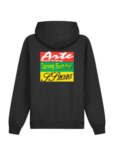 ENERGY PRINT HOODIE BLACK