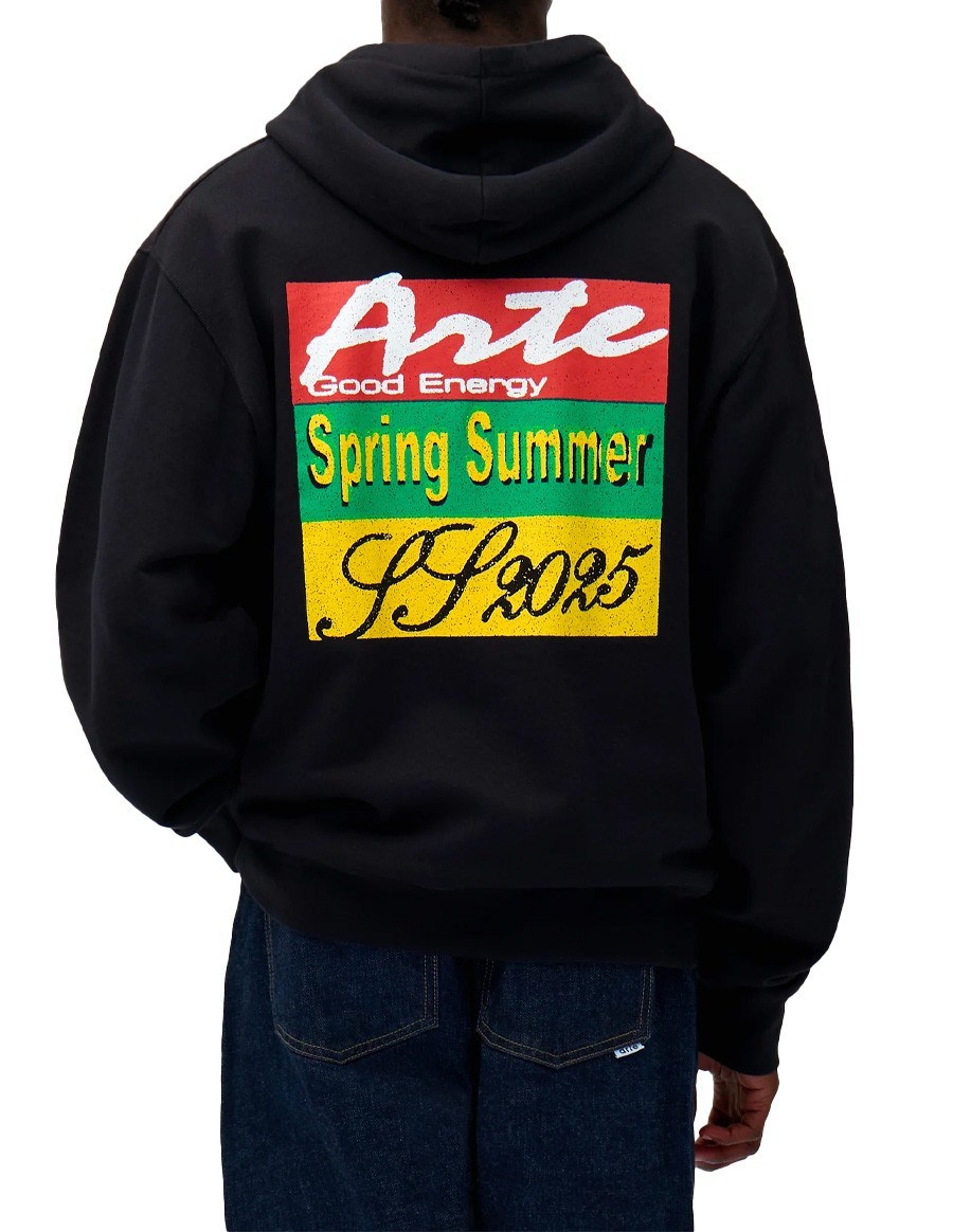 ENERGY PRINT HOODIE BLACK