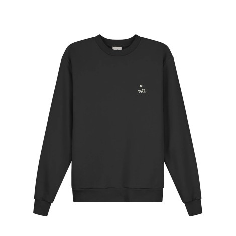 HEART CREWNECK BLACK