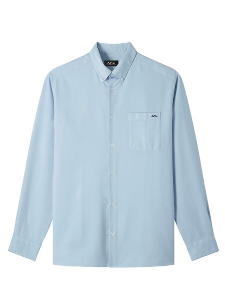 CHEMISE MATEO LOGO BLEU CLAIR