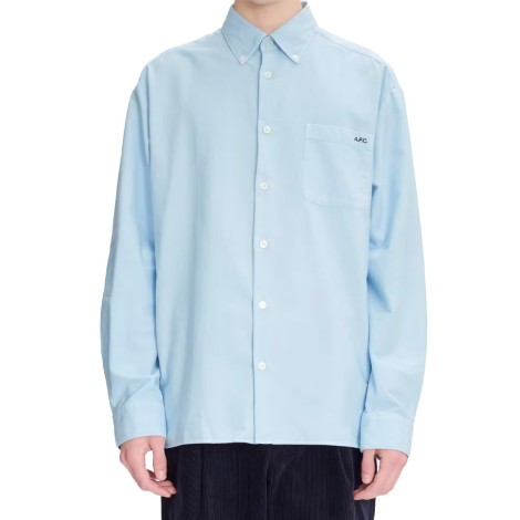 CHEMISE MATEO LOGO BLEU CLAIR