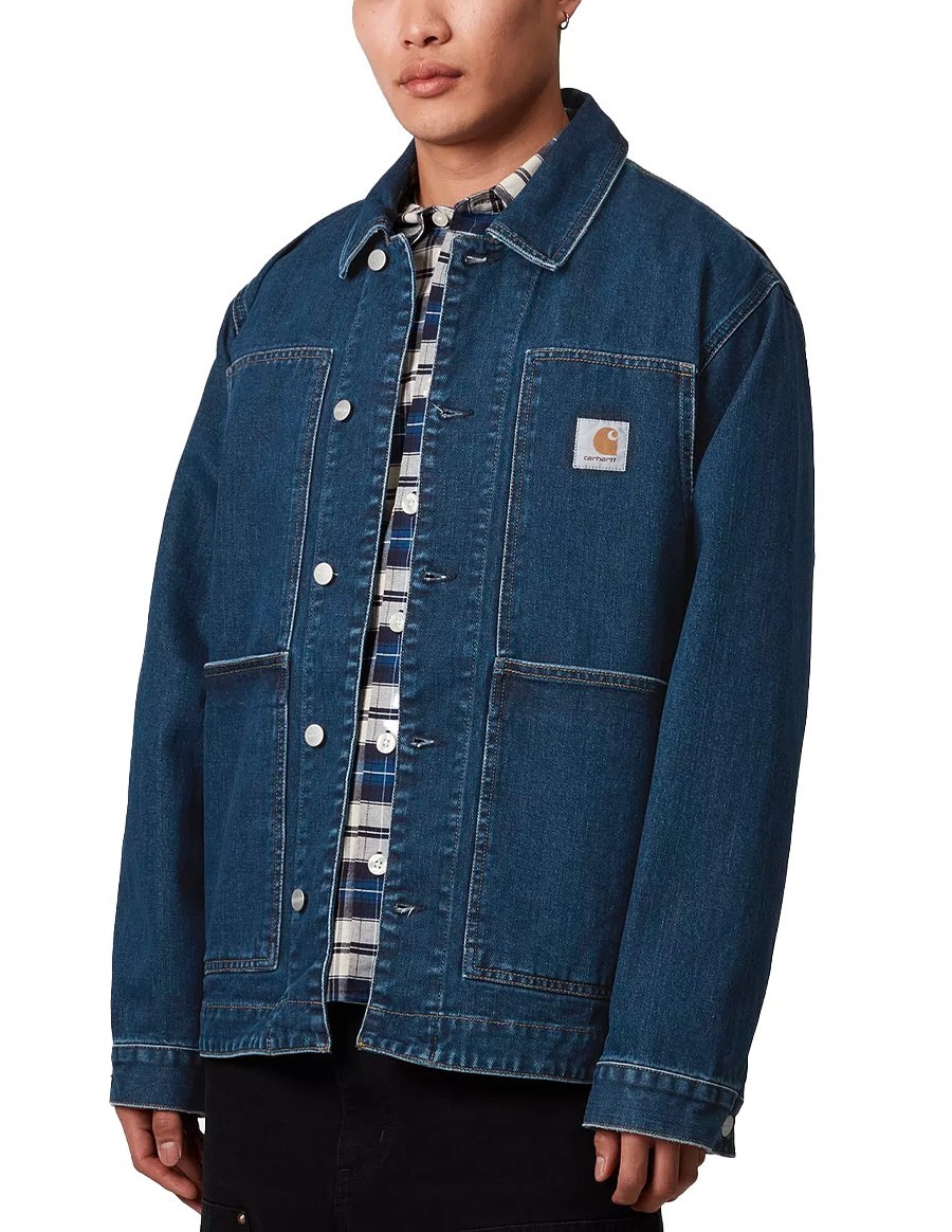 OG DOUBLE FRONT JACKET BLUE STONE WASHED