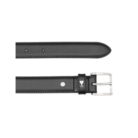 BELT PARIS LEATHER BLACK SILVER