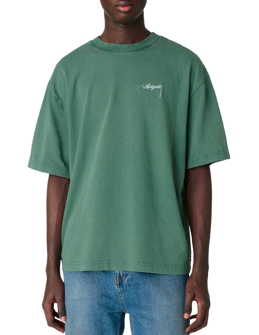 T-SHIRT HONOR WASHED GREEN