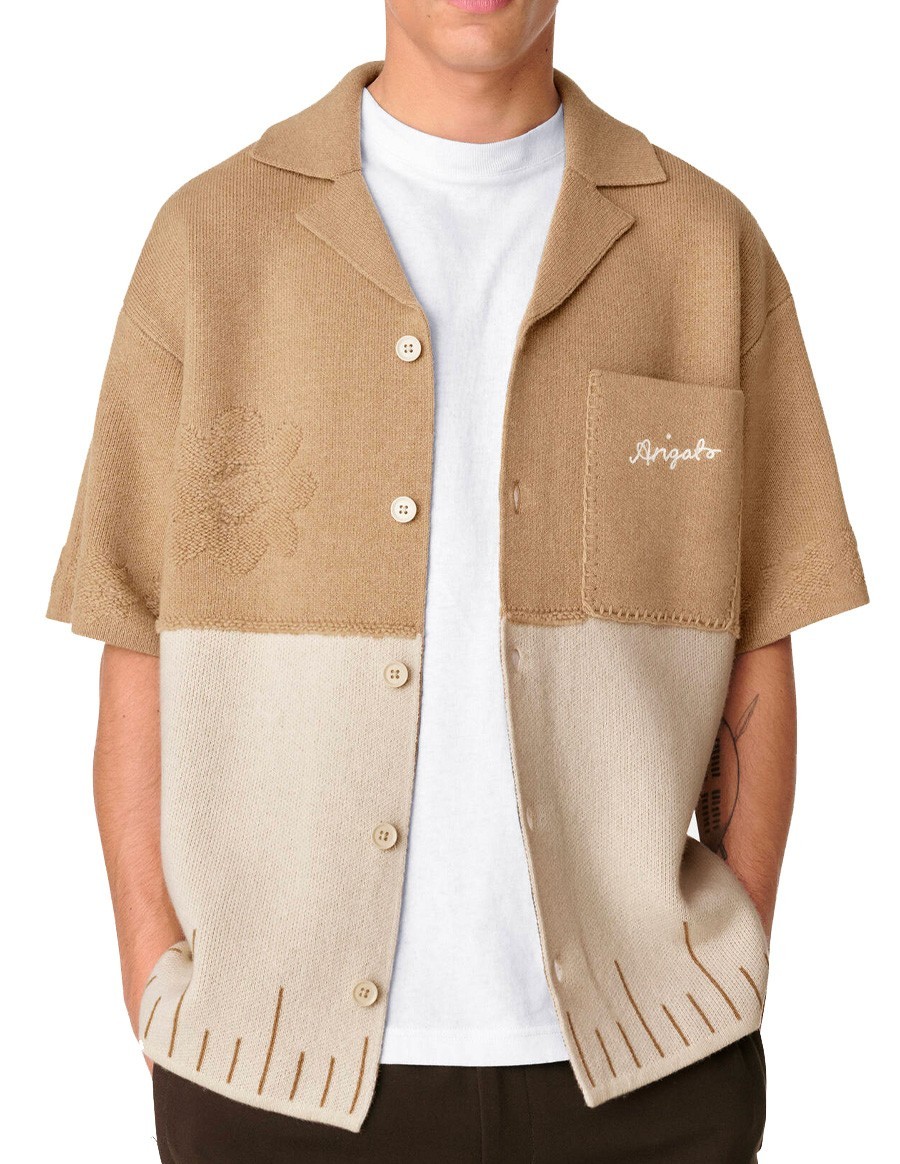 SHIRT PIER TEXTURED CAMEL BEIGE