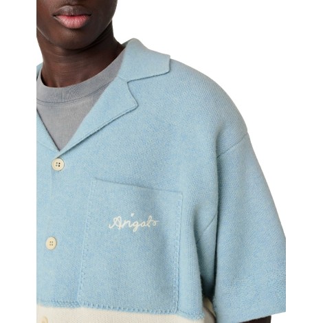 SHIRT PIER TEXTURED ICE BLUE BEIGE