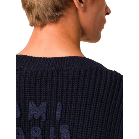 PULL COL V LAINE COTE COLLEGE BLEU MARINE