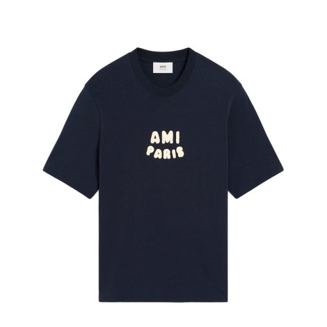 TSHIRT PATCH AMI PARIS BLEU MARINE