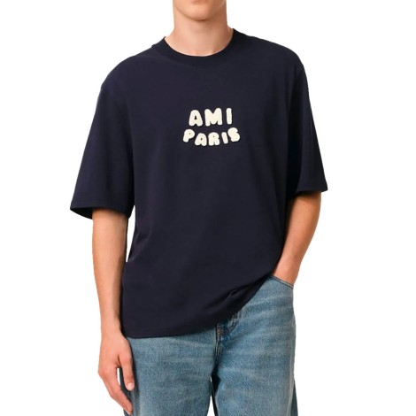 TSHIRT PATCH AMI PARIS BLEU MARINE