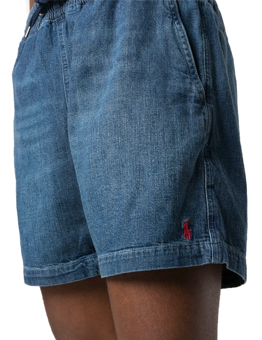 SHORT PREPSTER DENIM BLANE