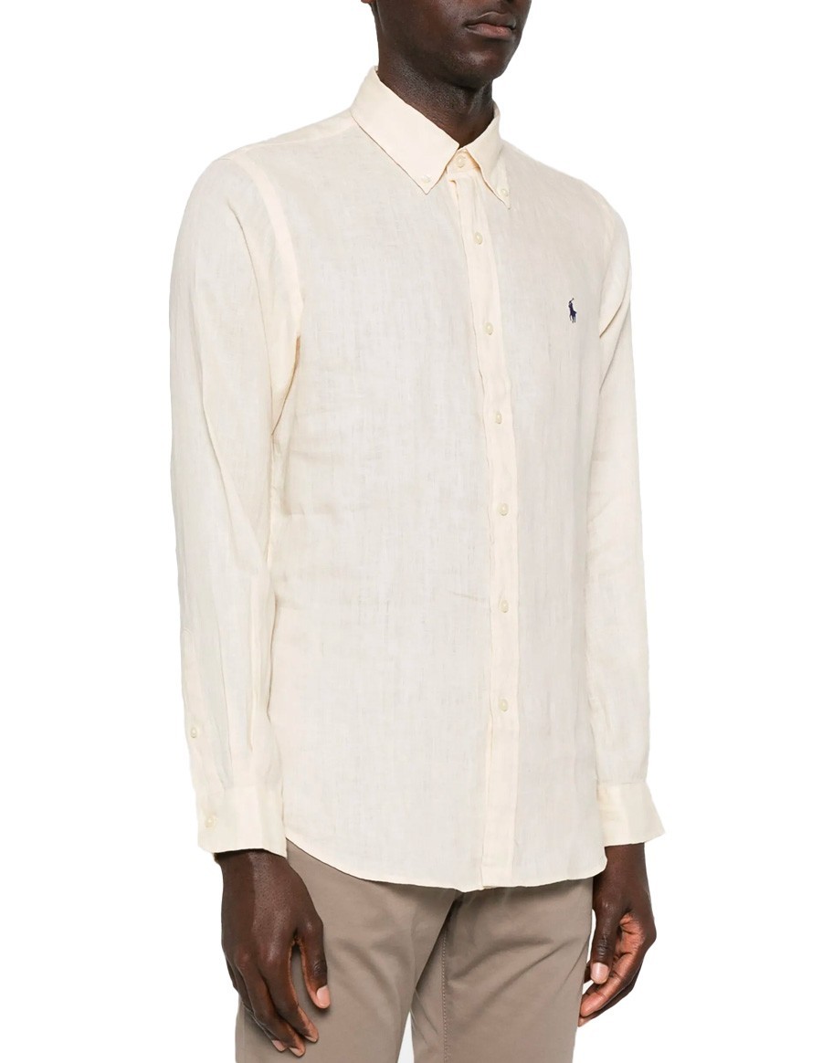 CHEMISE LIN FIT FULL CREAM