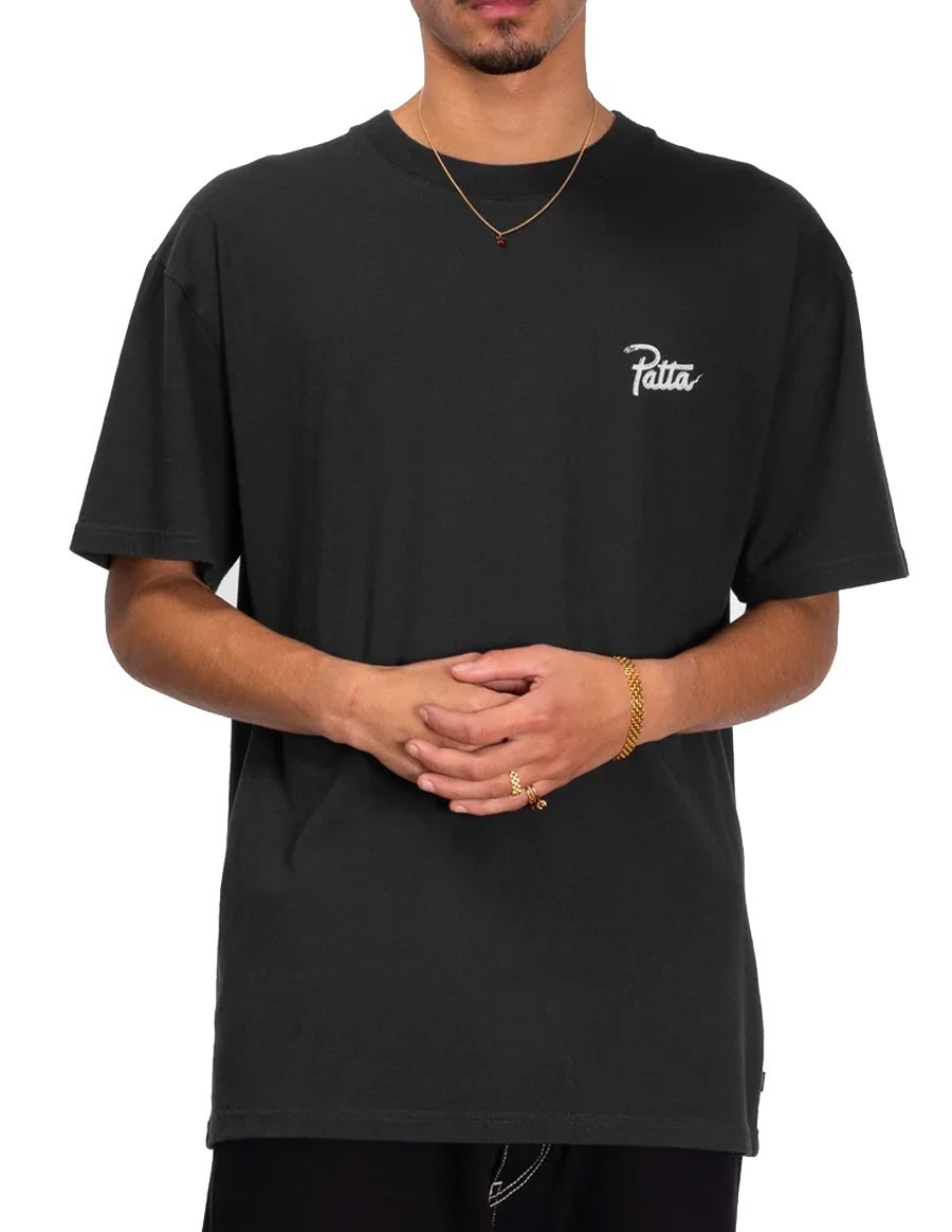 TSHIRT PATTA SNAKE HEART BLACK