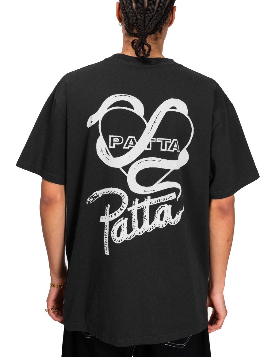 TSHIRT PATTA SNAKE HEART BLACK