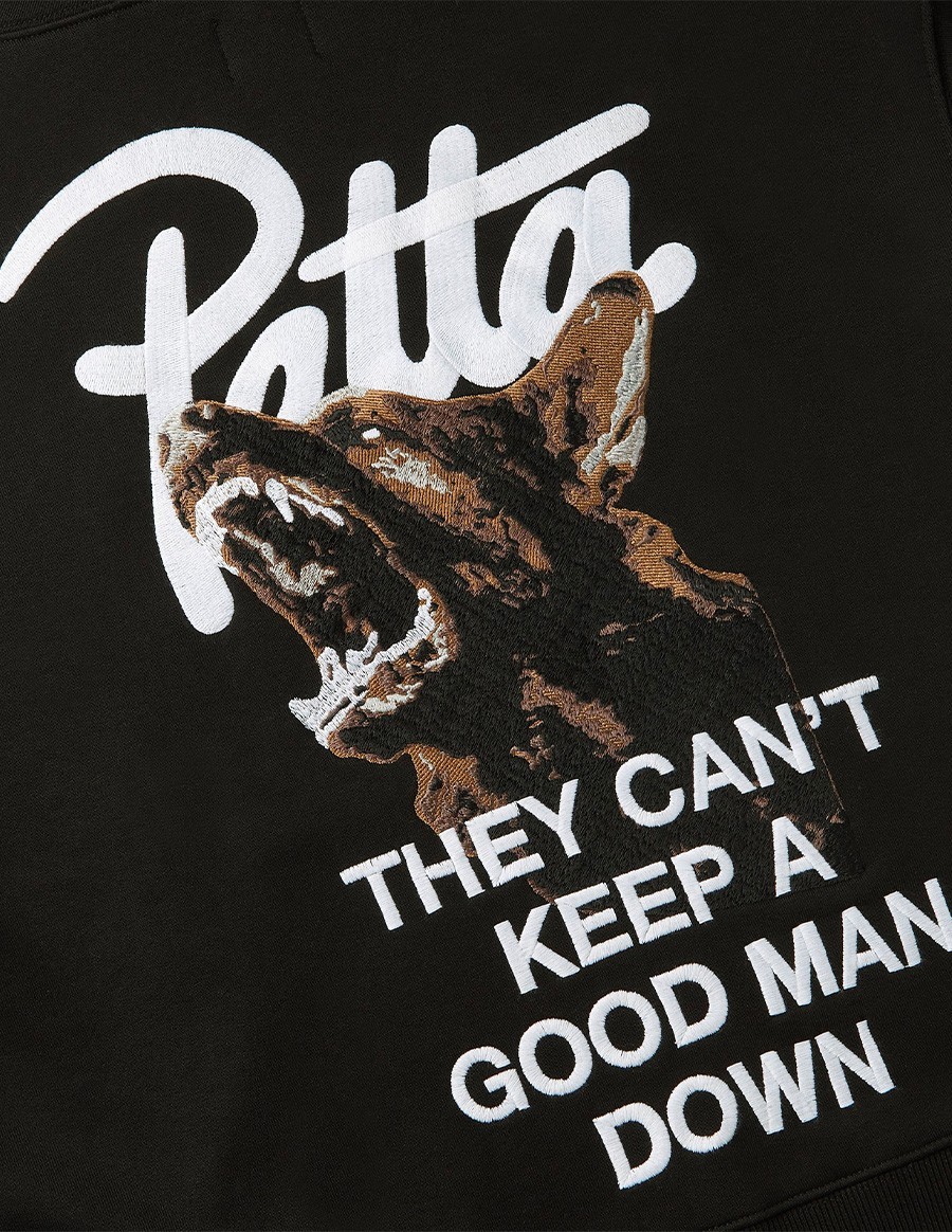 SWEAT PATTA BARK BOXY BLACK