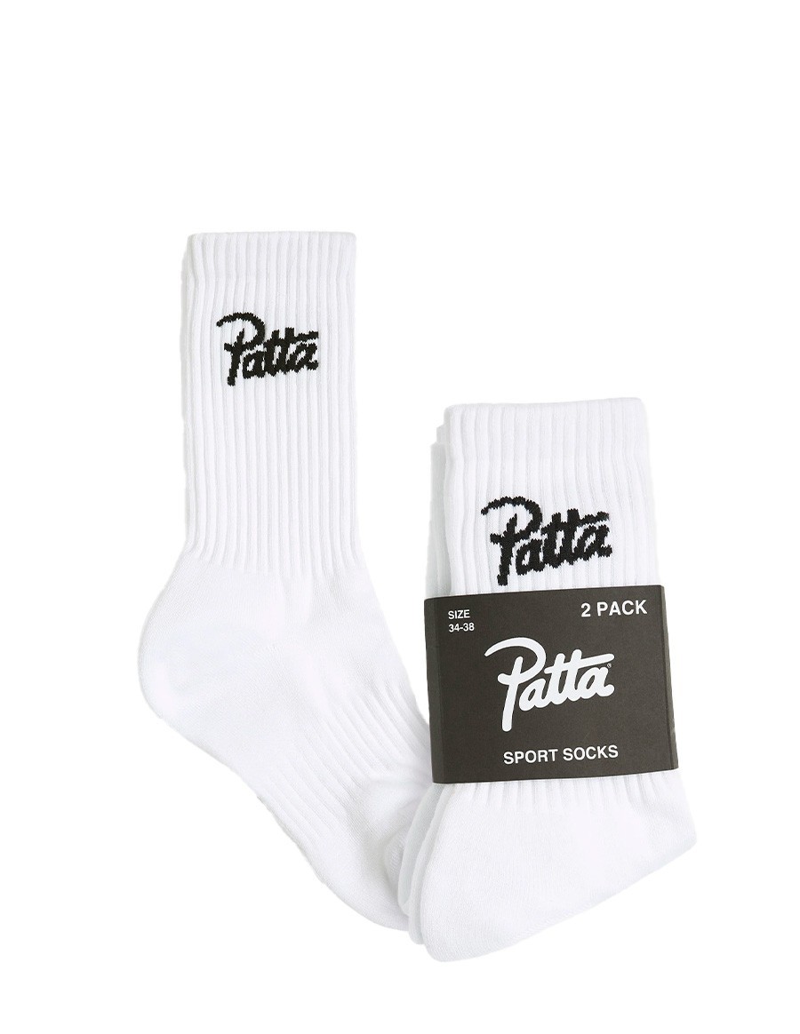 SOCKS PACK SCRIPT LOGO WHITE