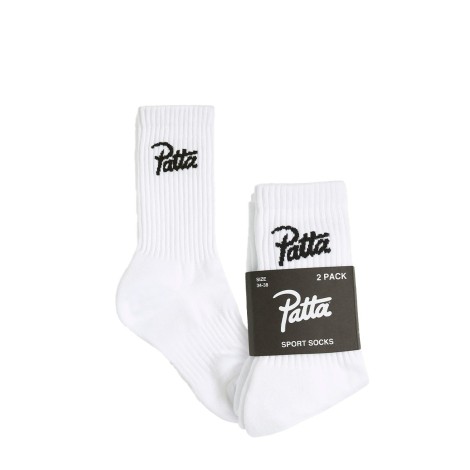 SOCKS PACK SCRIPT LOGO WHITE