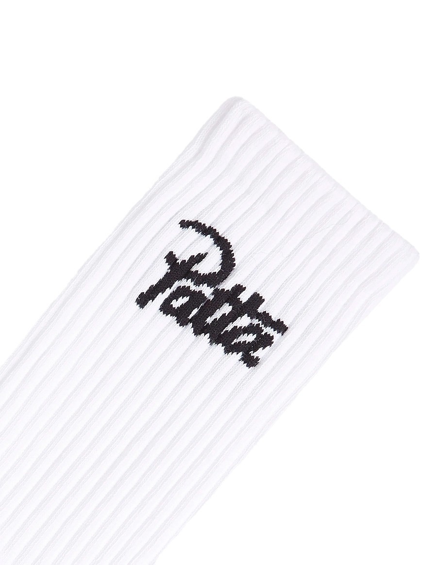 SOCKS PACK SCRIPT LOGO WHITE