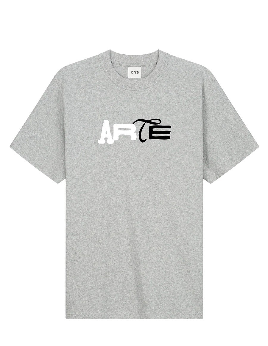 DUO PRINT LOGO T-SHIRT GREY