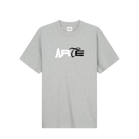 DUO PRINT LOGO T-SHIRT GREY