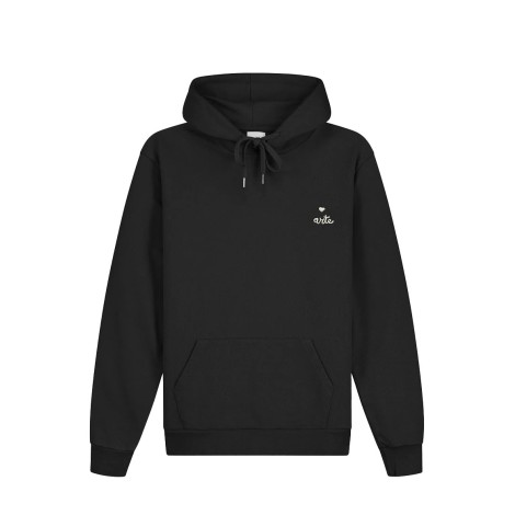 HEART LOGO HOODIE BLACK