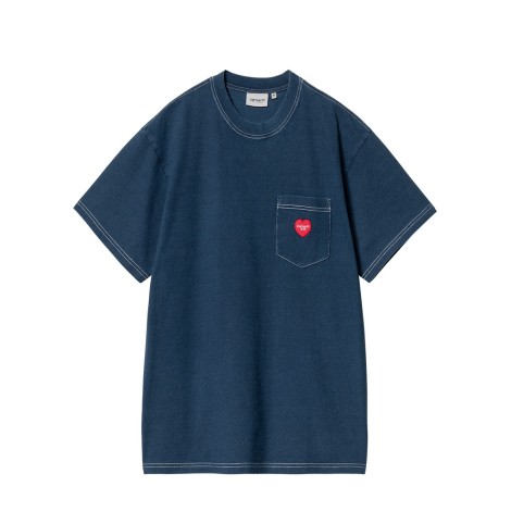 T-SHIRT S/S INGO POCKET DARK BLUE GARMENT DYED