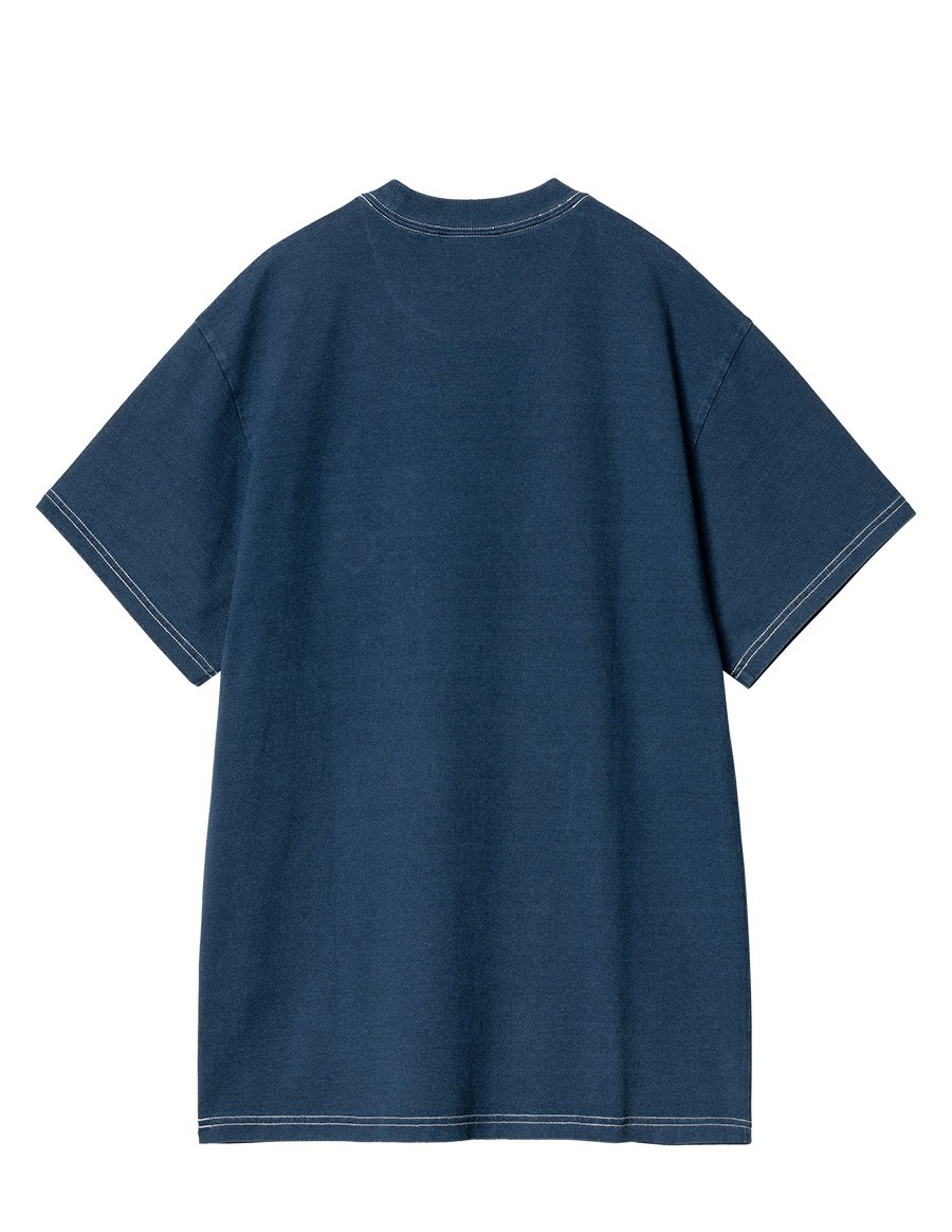 T-SHIRT S/S INGO POCKET DARK BLUE GARMENT DYED