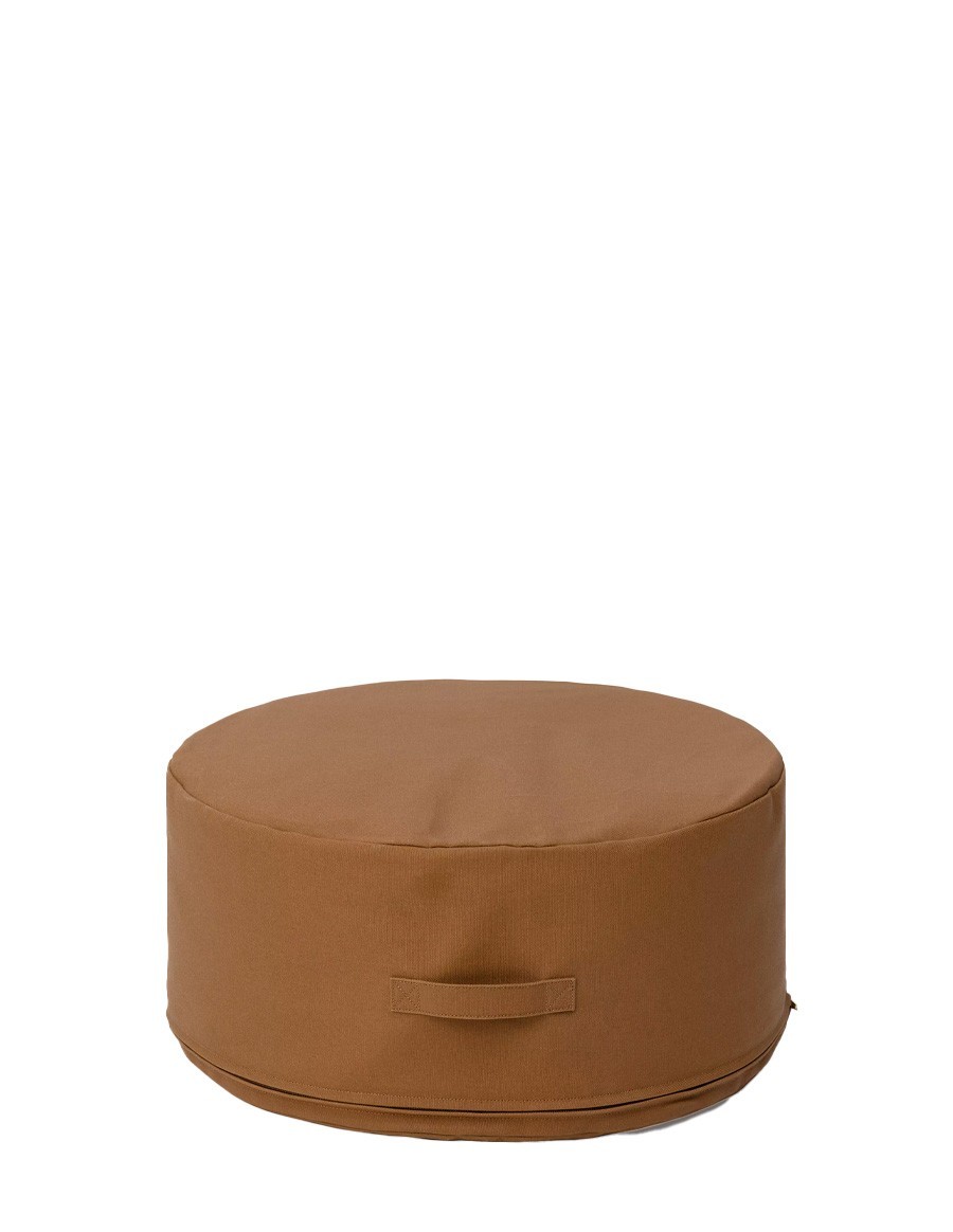 POUF CANVAS HAMILTON BROWN