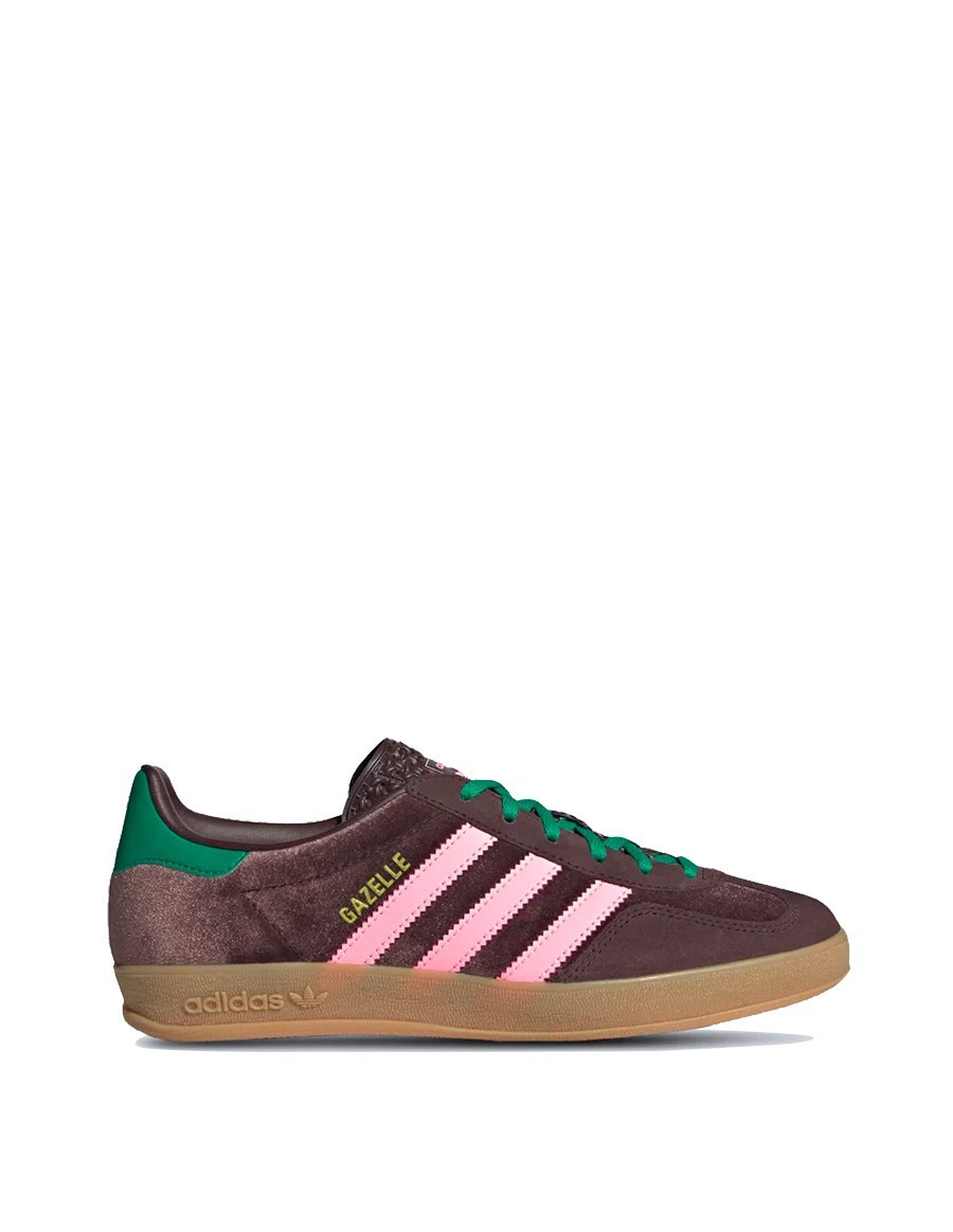 GAZELLE INDOOR DARK BROWN / GLOW PINK / COURT GREEN