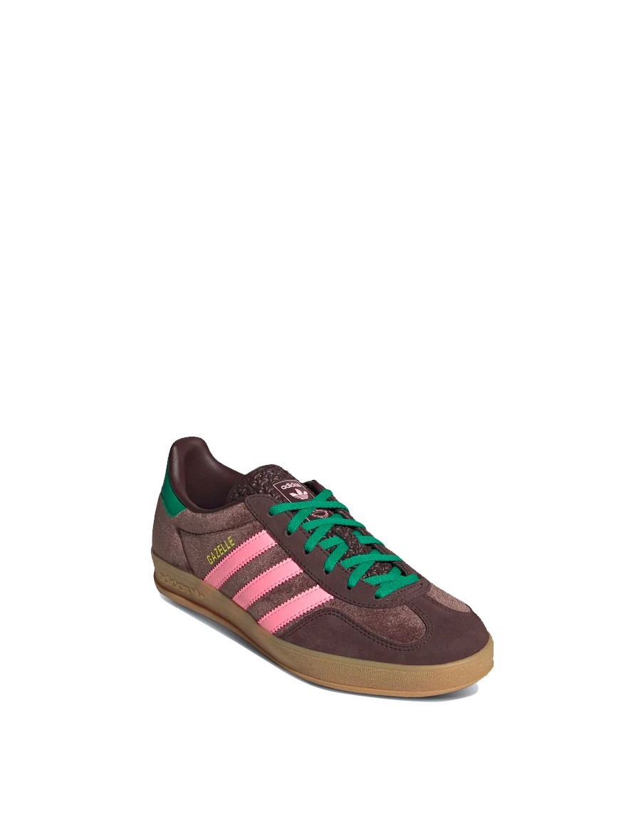 Adidas Gazelle - Sneakers - Dark brown/Glow pink/Court green