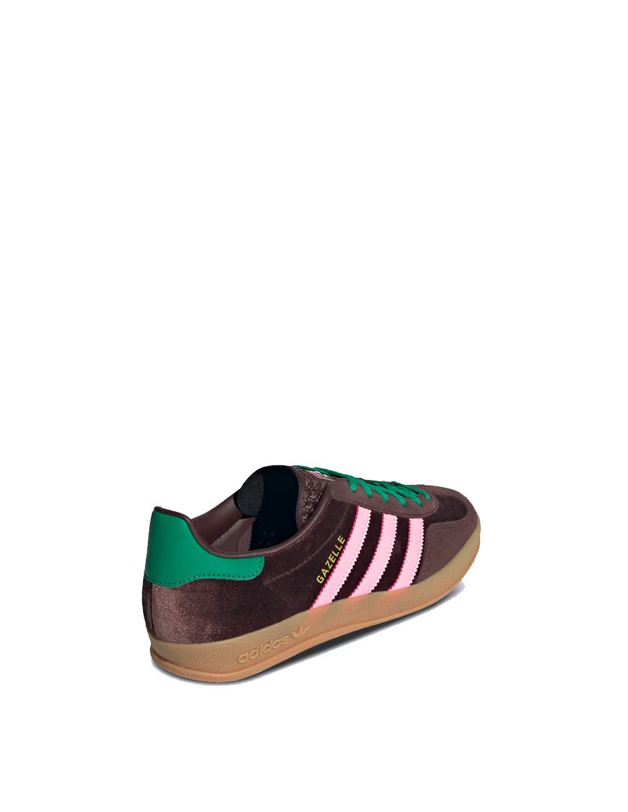 GAZELLE INDOOR DARK BROWN / GLOW PINK / COURT GREEN