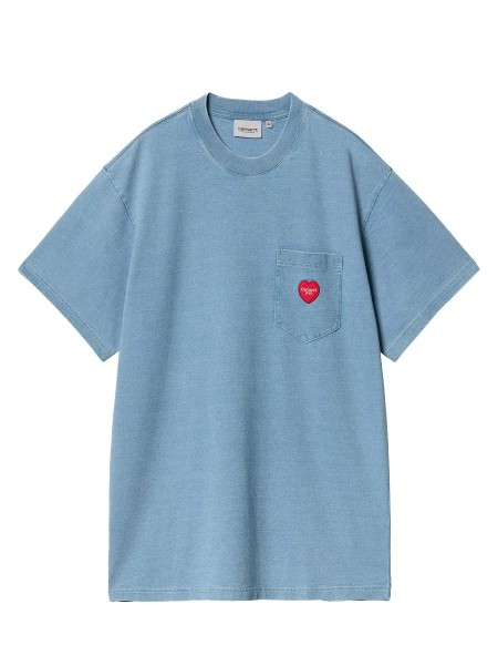 T-SHIRT S/S INGO POCKET LIGHT BLUE GARMENT DYED