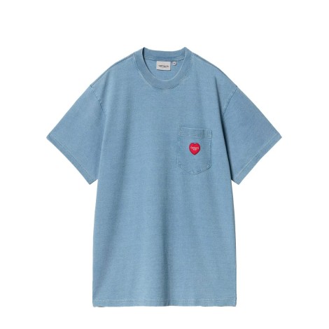 T-SHIRT S/S INGO POCKET LIGHT BLUE GARMENT DYED