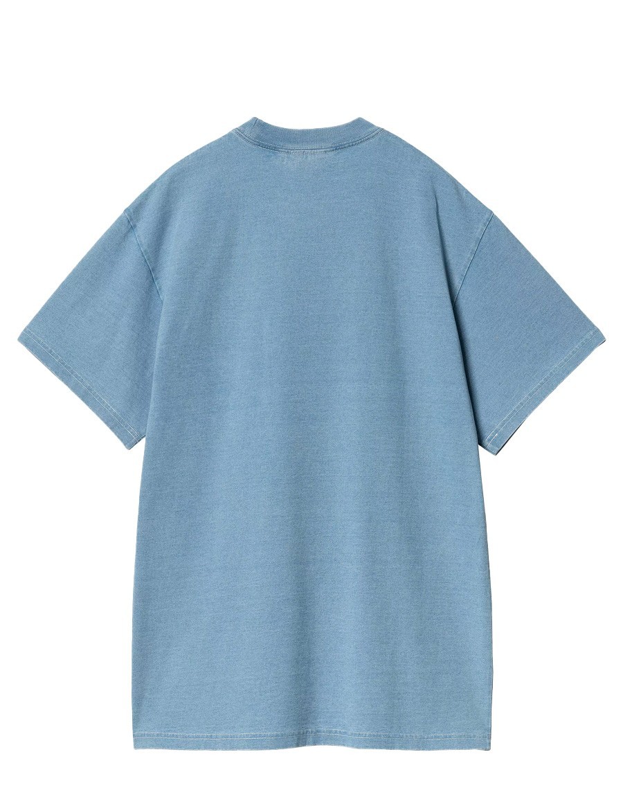 T-SHIRT S/S INGO POCKET LIGHT BLUE GARMENT DYED