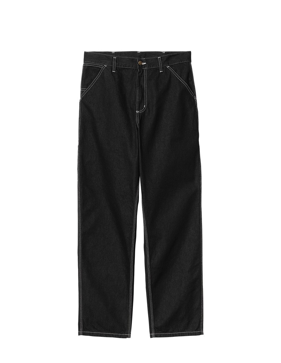 SINGLE KNEE PANT BLACK RINSED