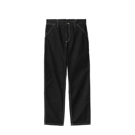 SINGLE KNEE PANT BLACK RINSED