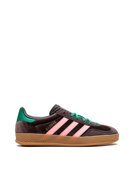 Adidas Gazelle - Sneakers - Dark brown/Glow pink/Court green