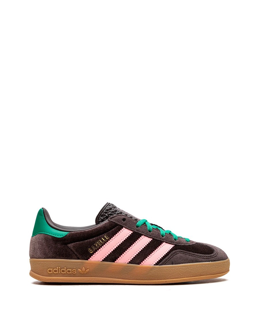 GAZELLE INDOOR DARK BROWN / GLOW PINK / COURT GREEN