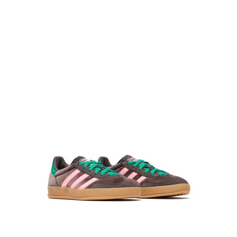 Adidas Gazelle - Sneakers - Dark brown/Glow pink/Court green