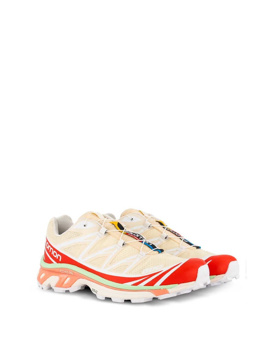 Salomon Xt-6 - Sneakers - Shortbread/Poppy red/Greash