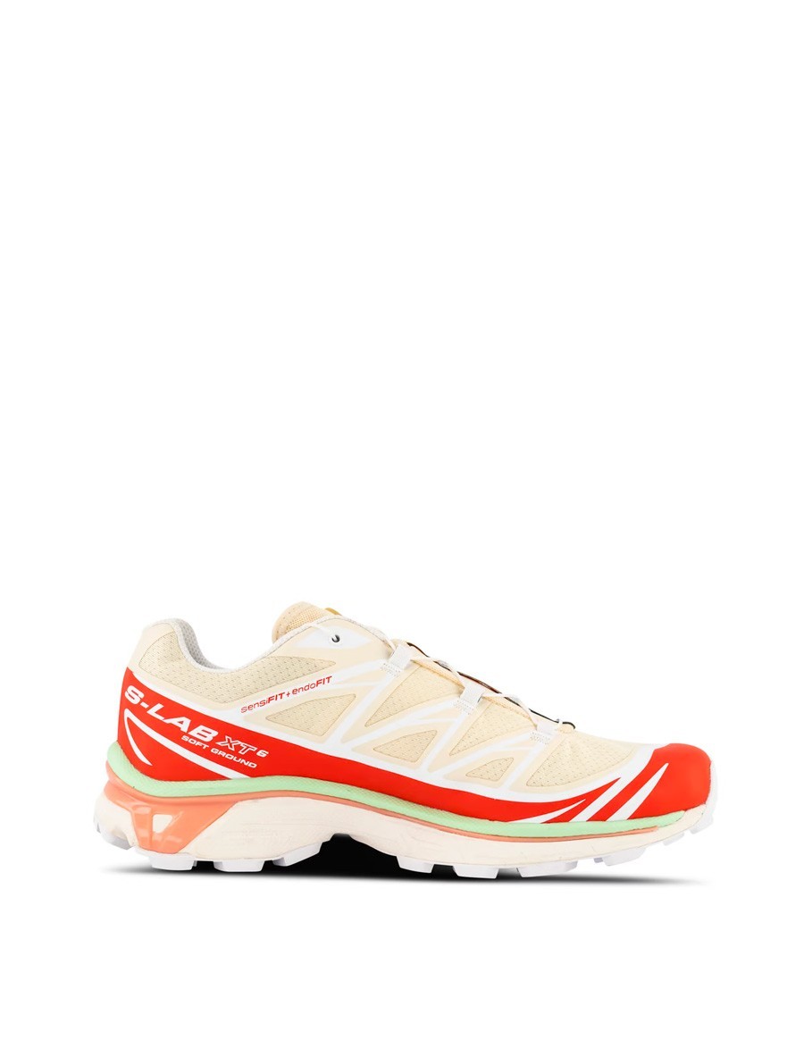 Salomon Xt-6 - Sneakers - Shortbread/Poppy red/Greash