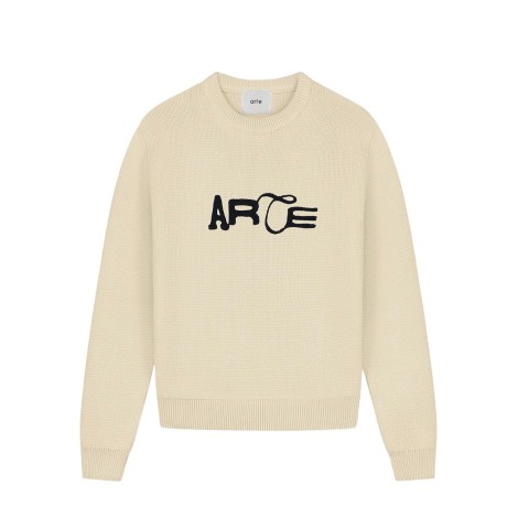 LOGO KNIT SWEATER CREAM